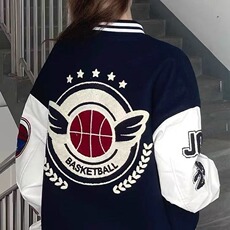美行员夹克毛呢棒球服外套男女春秋季薄款男女情侣两件套JK781，男装夹克，星座516A