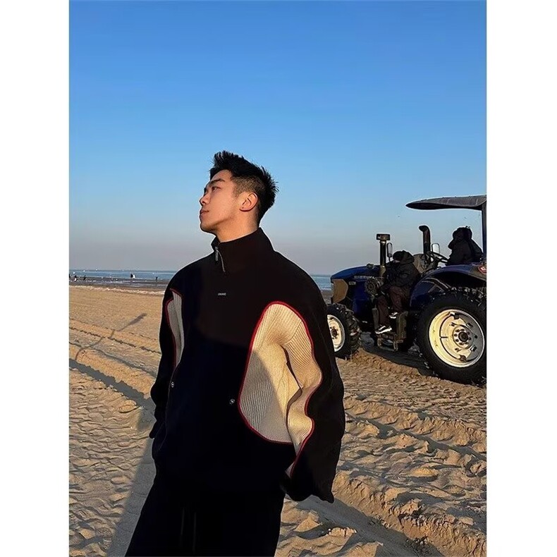 5609-P60韩版高街潮牌港风痞帅宽松卫衣外套，女装短外套，星座617A-2