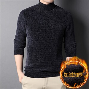新款两翻领毛衣男式加厚冬季高领毛衣中年男针织套头HPND-15-P95，男装针织衫/毛衣，电商B212（原钱塘6029）