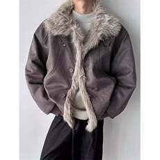复古做旧座山雕加厚棉服男女宽松解构磨毛高级感毛领外套M806，男装棉衣，星座1116A（原606A-3）