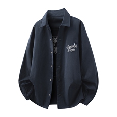 高品质鱼骨纹2026新款百搭翻领长袖衬衫A436-26019-P68118，男装衬衫，电商A436