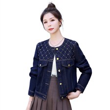 小个子设计感牛仔外套女2025秋季新款时尚高级感百搭上衣短外套，女装牛仔外套，意芙