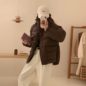 A268-P80 冬季宽松防风连帽上衣棉服港风外套图片