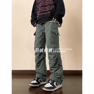 A165-K8538-P70控98~羽绒棉裤~加厚保暖御寒东北休闲裤工装裤潮流图片
