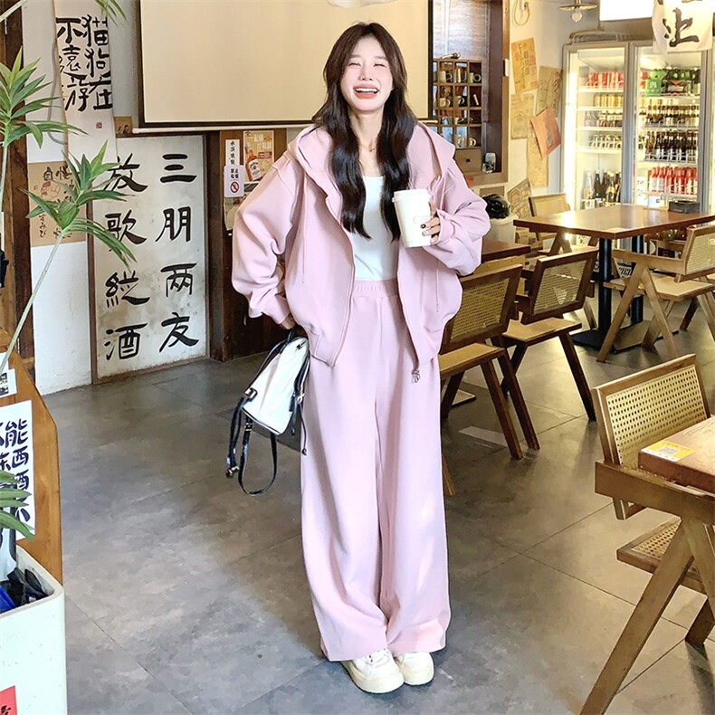 现货！2025春季新款粉色休闲时尚卫衣套装2C037219P155K228,女装套装/套裙,2C037