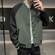店主风高端呢子拼色宽松韩版外套大衣夹克男A236-JK8016-P130，男装夹克，电商A236