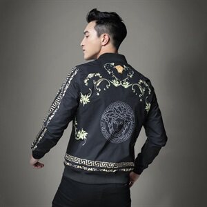 2021 秋款3D经典印花欧板备注棒球领夹克衫 5501-1图片