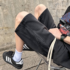 2024夏季新款外景大码美式拼接牛仔短裤M-5XGK24385-P50，男装牛仔裤，电商A022