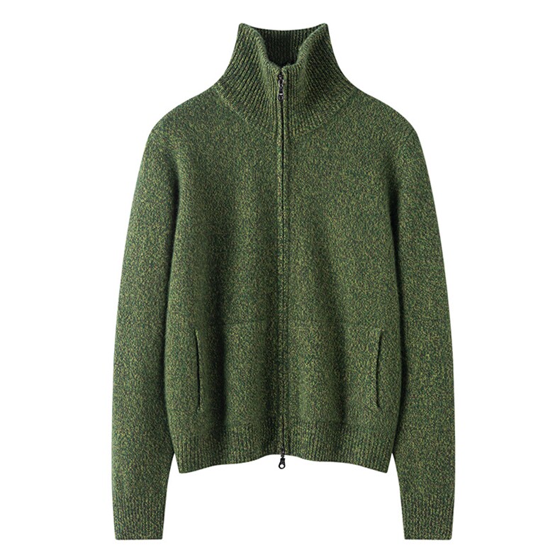 2025年秋季新款百搭花纱加厚带兜长袖外套，女装羊绒衫，珍丝贝尔