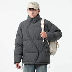 棉衣男设计感拉链外套潮ins冬季加厚袄子韩版潮牌WT3602-P75，男装棉衣，星座717