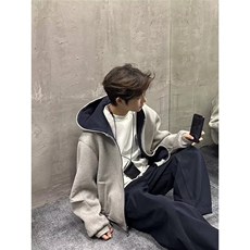 时尚长袖开衫连帽卫衣百搭慵懒潮流新款日系流行513AWT2294P52，男装卫衣，星座513A