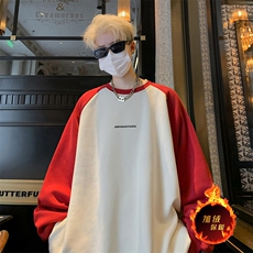 抖音得物高品质重磅二开全棉阔版支持退换360克插肩圆领卫衣0121，男装卫衣，电商A486