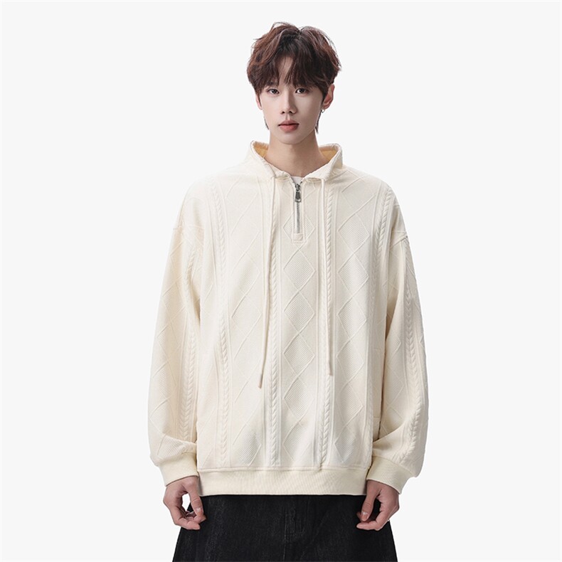 卫衣男春季新款港风宽松提花大码长袖T套头上衣WY9975-特P42,男装T恤,星座214-3