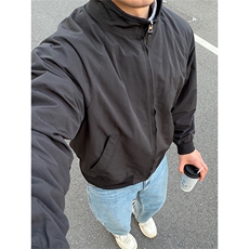 高品U家同款春季哈灵顿夹克男女立领茄克宽松休闲外套A1333-P85，男装夹克，星座1505