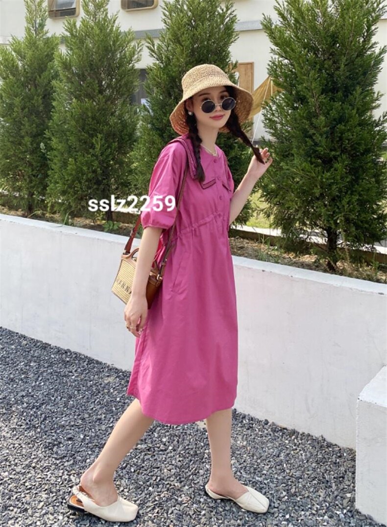 中长款连衣裙欧美时尚韩版小清新.，女装连衣裙，时尚靓姿