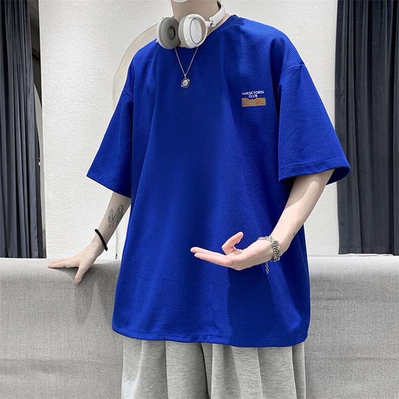 华夫格t恤男短袖男大码五分袖大皂风HT73350-P22,男装T恤,电商A040