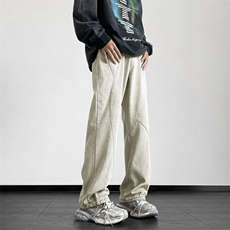 时尚重磅纯黑色微喇牛仔裤男hiphop水洗复牛仔裤K790-特批45，男装牛仔裤，星座718-1