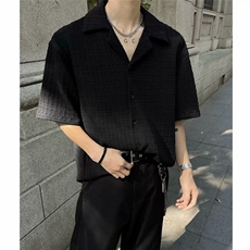 网图现货美式宽松复古古巴领短袖衬衫男CS159/P40，男装T恤，星座205-3