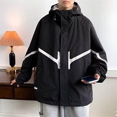 气质日系潮流原宿简约复合小牛津冲锋衣新款慵懒百搭ins流行时尚，男装夹克，星座1210-1