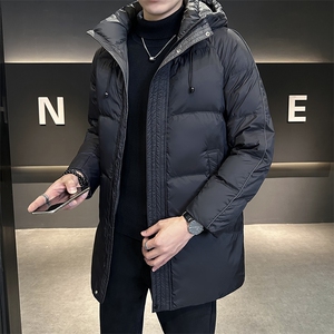 大货 连帽中长款羽绒服男 尺码偏小 L-4XL  B321-YR913-P185图片
