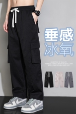 春夏新款工装裤YOA景休闲裤男宽松阔腿裤直筒裤CK2318-P50，男装工装外套，星座717