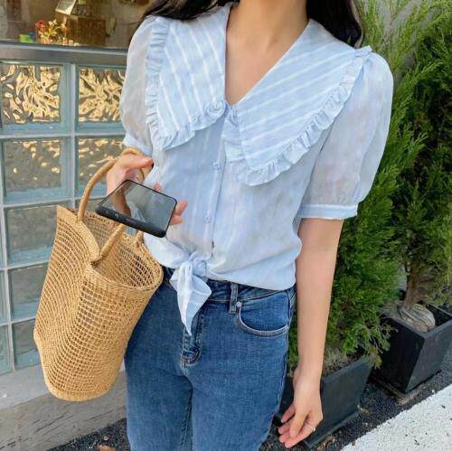 —郭郭家GG— 【夏款现货】法式条纹衬衣，女装，郭郭家