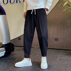 新款ins男士休闲裤秋季2025新款宽松小脚运动裤直筒裤子ins百搭潮，女装休闲裤，星座506A