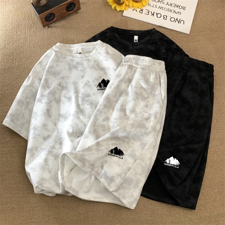 量大图低自动【有货】短袖套装C403A-TZT25376-P55,男装休闲套装,电商C403A