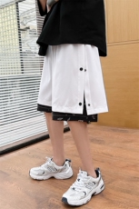 夏季假两件排扣短裤宽松直筒五分裤A125-6607-P35，男装牛仔裤，电商A125