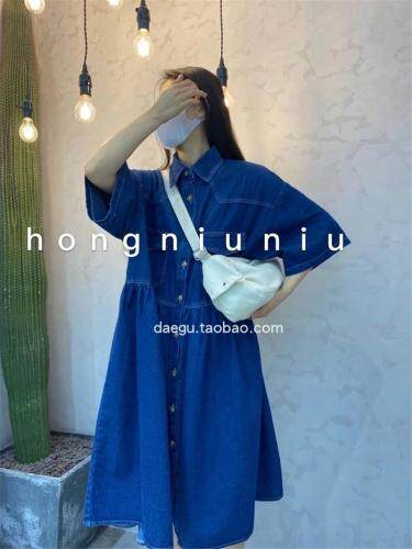 夏季牛仔连衣裙，女装连衣裙，戈朴