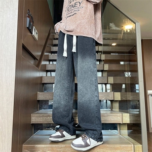 2025秋冬款男士加绒保暖牛仔裤宽松直筒厚款休闲潮流裤HH038现货图片