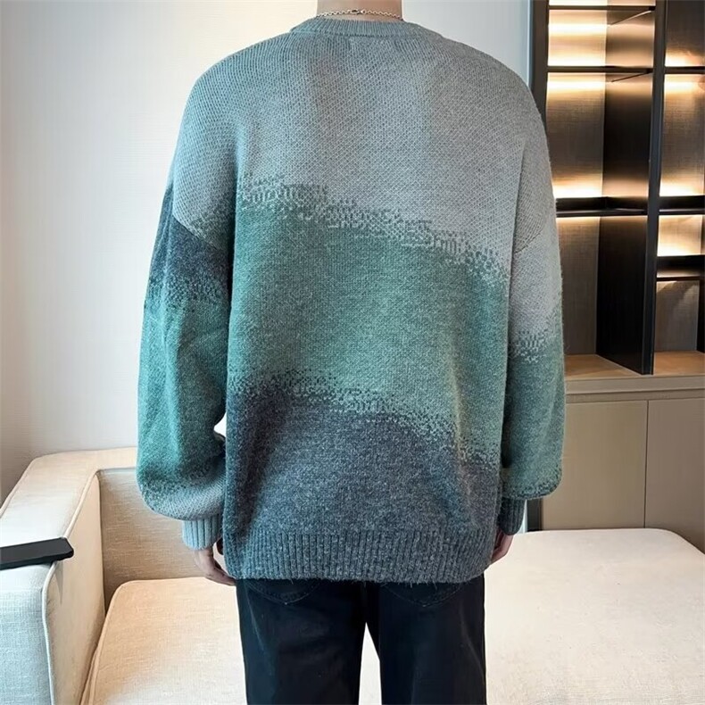 扎染毛衣男大码潮牌i宽松休闲针织衫春秋情侣内搭毛线衣MY07/P42,男装针织衫/毛衣,星座506