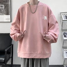 麂皮绒卫衣男大码重磅长袖t恤男JW81369-P35，男装卫衣，电商A040