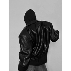 美式cleanfit短款皮衣外套男潮牌痞帅炸街工装飞行机车夹克J3362，男装夹克，星座1116A（原606A-3）