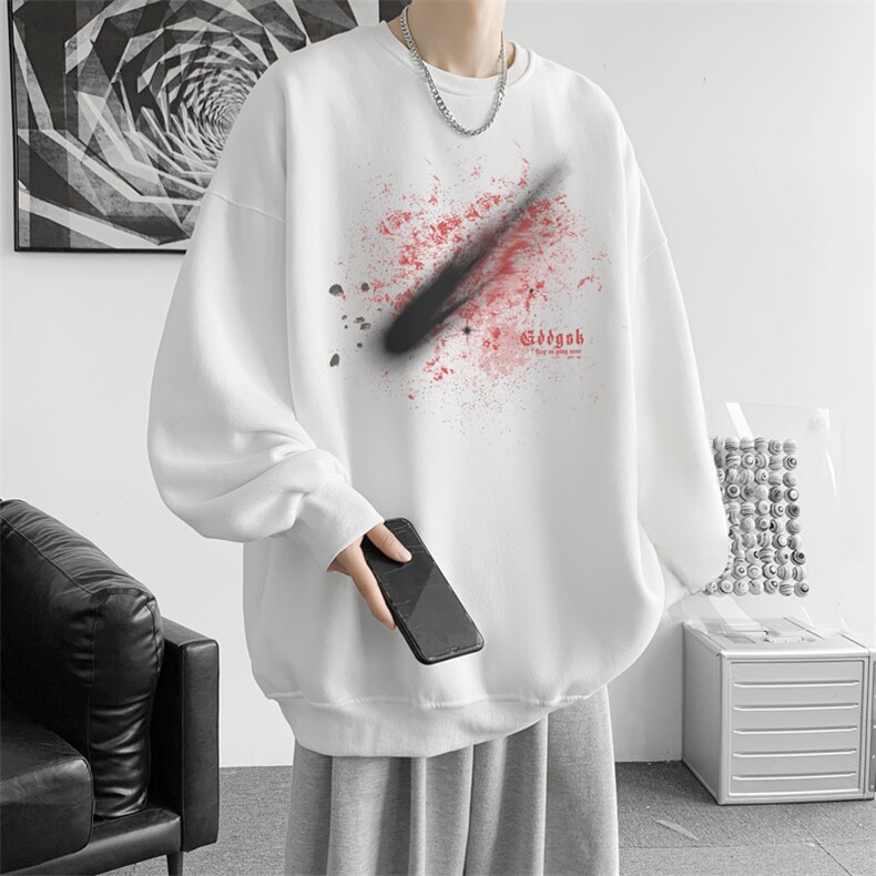 华棉内景秋冬重磅宽松卫衣男圆领内搭WY00206,男装卫衣,电商B316