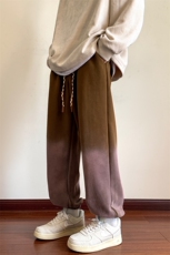 面料65棉35涤纶水洗扎染卫裤男加绒D329-QM537薄款P60-加绒65控78，男装休闲裤，电商D329