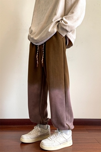面料65棉35涤纶水洗扎染卫裤男加绒D329-QM537薄款P60-加绒65控78图片