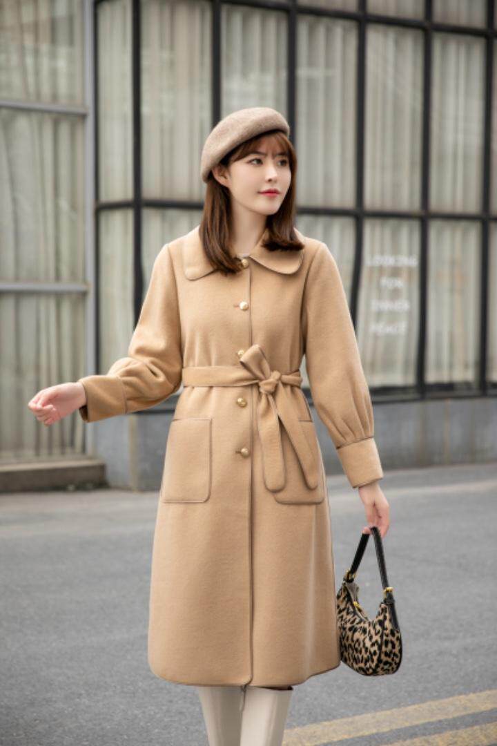 冬装新款：双面羊绒大衣中长款M一X乚，其它，拉思维加丝