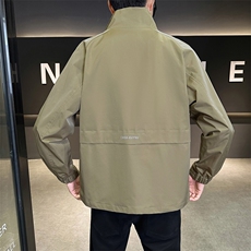 抖音春秋潮休闲百搭外套男士立领大口袋户外夹克宽松2524-P50，男装夹克，星座1403B