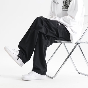 裤脚抽绳多口袋工装休闲裤男春秋夏季直筒宽松 K297图片