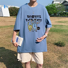 DX17048-P20纯棉短袖t恤男大码半袖打底衫宽松体恤衫港风，男装T恤，电商A040