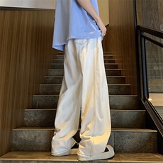 现货100棉星巴克景白色全棉宽松直筒牛仔裤子男女休闲款565/P49，男装牛仔裤，星座902A