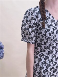 现货夏季新款盐缩肌理面料连衣裙图片