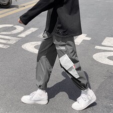 ！春季潮流百搭男士休闲裤学生宽松港风束脚工装长裤Z2003P45，男装休闲裤，电商B220