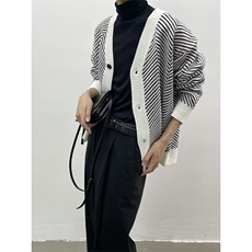 JY310-P58韩系百搭开衫毛衣潮男慵懒风针织衫外套网图，男装针织衫/毛衣，星座1501-3