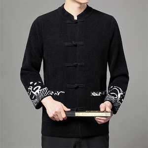 DH21727钱塘2020-2春季新建男士时尚休闲风唐装上衣P128图片