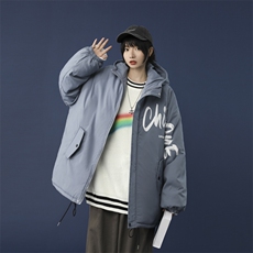中性情侣款连帽棉衣男宽松棉服棉袄子2025冬季新款外套3316-P70，男装棉衣，星座207