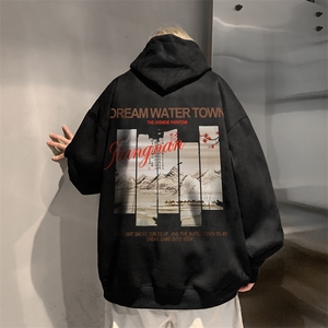 420克麂皮绒潮牌重磅连帽卫衣力推大码男XZ517A-2-JP9905-P55图片