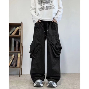 复古阔腿大口袋工装裤男士嘻哈  A636 P48图片