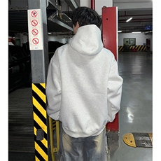 抖音得物高品质二开秋冬美式高街重磅结构辑明线连帽卫衣外套W75，男装卫衣，电商A486-1